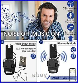 030 Upgraded Bluetooth Electronic Shooting Hearing Protection Muffs