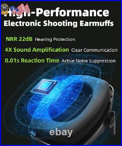 035 Bluetooth 5.4 Shooting Ear Protection Earmuff Active Noise Army Green NEW