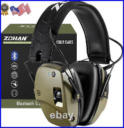 035 Bluetooth 5.4 Shooting Ear Protection Earmuff Active Noise Army Green NEW