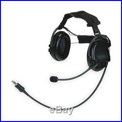 10079967 Electronic Ear Muff, 19dB, Over-the-Head, Black