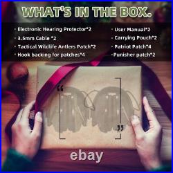 2 Pack Electronic Ear Protections for Shooting with 4X Sound Amplification, Gun 2 Pack Electronic Ear Protections for Shooting with 4X Sound Amplification, Gun