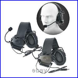 2Pcs Tactical Headset Electronic Communication Headphone for Hunting