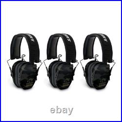 3 Pack Walkers Razor Slim Electronic Shooting Muffs Multi Cam Hearing Protection