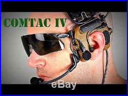 3M Peltor COMTAC IV Vertical Dual COMM Model CT4 VCY 49 (Single Lead Model) With