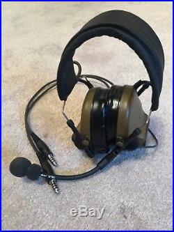 3M Peltor ComTac III FB Dual Comm Electronic Headset NATO Wiring Headband Mo