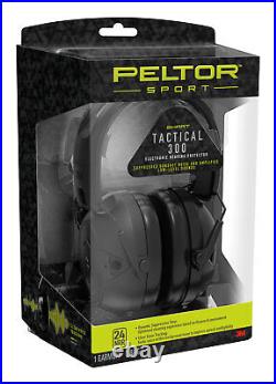 3M Peltor Sport Tactical 300 Electronic Hearing Protection Ear Muffs 24 dB Black