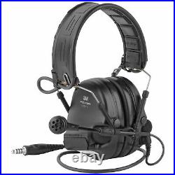 3M/Peltor SwatTac VI Electronic Earmuff Omni-Direction with Boom Microphone Black