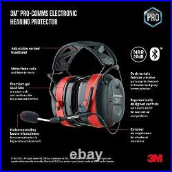 3M Pro-Comms Electronic Hearing Protector Bluetooth Wireless Technology 26dB Red