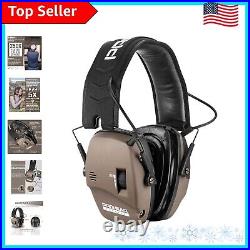 5x Sound Amplification Earmuffs for Enhanced Shooting Experience Brown