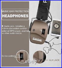 5x Sound Amplification Earmuffs for Enhanced Shooting Experience Brown