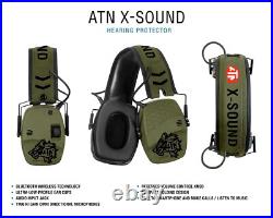 ATN X-Sound Hearing Protector, Electronic Earmuffs withBluetooth, Camo, ACPROTXSND ATN X-Sound Hearing Protector, Electronic Earmuffs withBluetooth, Camo, ACPROTXSND