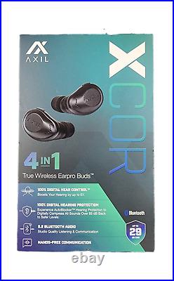 AXIL XCOR True Wireless Earpro Buds (5.2 Bluetooth Audio) Up To 29 dB SNR NEW