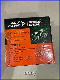 Actfire electronic earbuds, Brand New. 26NRR noise reduction rating