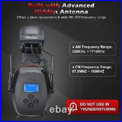 Adjustable Bluetooth Ear Protection with 26dB NRR for Construction & Lawn Care