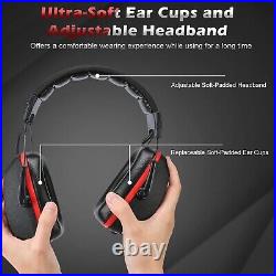 Adjustable Bluetooth Ear Protection with 26dB NRR for Construction & Lawn Care