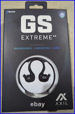 Axil GS Extreme 2.0 Tactical Audio Protection Bluetooth Earbuds-Black NEW IN BOX