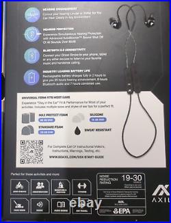 Axil GS Extreme 2.0 Tactical Audio Protection Bluetooth Earbuds-Black NEW IN BOX