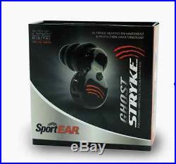 BRAND NEW in SEALED BOX SportEar Ghost Stryke Digital Ear Plugs NRR 30dB-Black