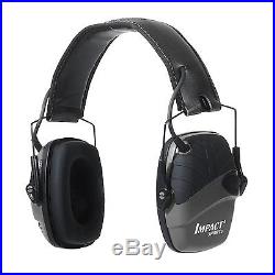 Black Electronic Ear Muffs 22NRR Safety Shooting Hearing Protection AUX Jack MP3
