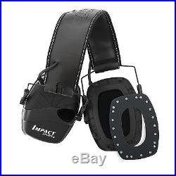 Black Electronic Ear Muffs 22NRR Safety Shooting Hearing Protection AUX Jack MP3