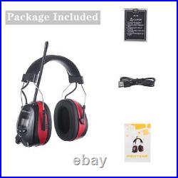 Bluetooth Hearing Protection Headphones with FM AM Radio, 25dB NRR Rechargeabl