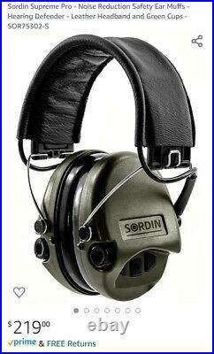 Brand Sordin Supreme Pro Noise Reduction Safety Ear Muffs Hearing Defend