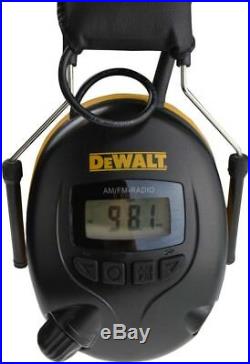 DEWALT Radio AM/FM Digital Tune Electronic Ear Muff Headset Radio
