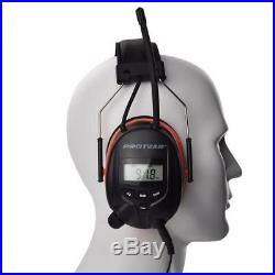 Ear Protection Hearing Defender Blue AM/FM Radio Electronic Bluetooth Headphone
