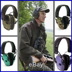 Electronic Ear Muffs Protect Blocks Noise Reduction Folds Hunting Shooting Sport