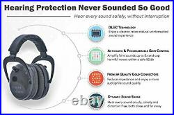 Electronic Hearing Protection Behind the Head Ear Muffs Black
