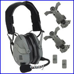 Electronic Tactical Headset Bluetooth EarMuffs For Helmet Noice Reduction Pickup