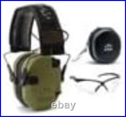 Ergonomic Razor Slim Electronic Muffs & Sport Glasses Hearing Protection Set