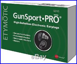Etymotic GunsportPRO Earplugs, Electronic Hearing Protection, 1 pair