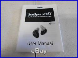 Etymotic GunsportPRO Earplugs, Electronic Hearing Protection, 1 pair, Black (A)