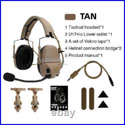 FCS AMP Tactical Headset Military Noise Reduction V60 PTT For Prc 152 148 Radio