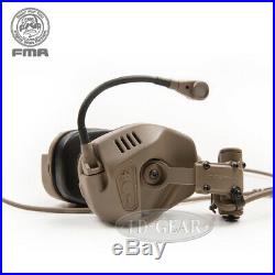 FMA FCS RAC Tactical Headset Noise Reduction Rail Attached ARC Highcut SF PTT