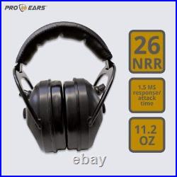 Gold II 26 Ear Muffs, NRR 26, Military Grade Electronic Hearing Protection wi