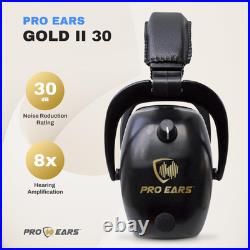 Gold II 30 Over-Ear Electronic Hearing Protection Headphones Black, 30 NRR