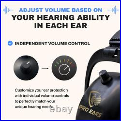 Gold II 30 Over-Ear Electronic Hearing Protection Headphones Black, 30 NRR