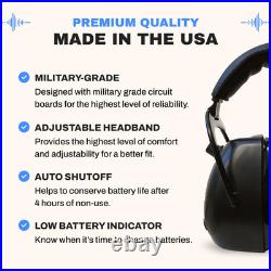 Gold II 30 Over-Ear Electronic Hearing Protection Headphones Black, 30 NRR