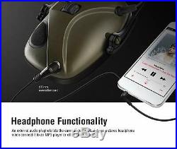Green Electronic Ear Defenders Comfort Sport Safe Shooting Earmuffs Protection