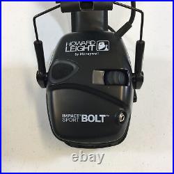 Howard Leight By Honeywell R-02525 Black Impact Sport Bolt Electronic Earmuffs