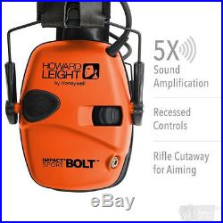 Howard Leight Impact Sport Bolt Digital Electronic Earmuffs, Orange #R-02231