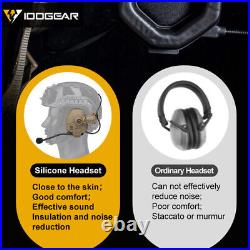 IDOGEAR Electronic Tactical Headset Bluetooth Ear Muffs For Helmet Noice Reducti