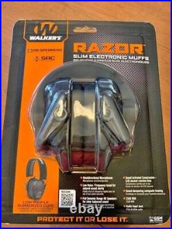 LOT OF 3 Walkers Razor Slim Shooter Hearing Protection Ear Muffs Black