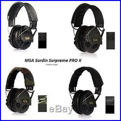 MSA OverEar Headphones Sordin Supreme Pro Premium Edition Electronic Earmuff And