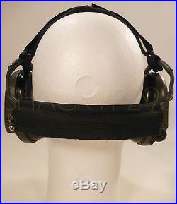 MSA SORDIN Supreme Pro Neckband Headset Hearing Protection Green Ear Cups #76302