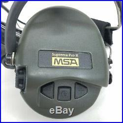 MSA Safety Ear Muffs Sordin Supreme Pro X Green Cups Neckband Electronic