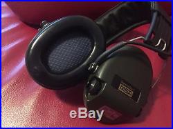 MSA Sordin Supreme Pro X Electronic Earmuff with black leather headband