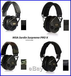 MSA Sordin Supreme Pro X Premium Edition Electronic Earmuff With Black Cups